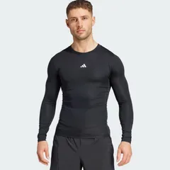 ○送料390円可能商品 アディダス adidas 新品 メンズ 吸汗速乾 長袖 コンプレッション Tシャツ 黒 Sサイズ [JE6702-S] 三 零★QWER★