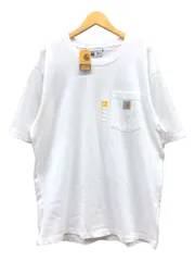 Carhartt (カーハート) Loose Fit S/S POCKET T-SHIRT ルーズ フィット ヘビーウェイト ポケットTシャツ K87-M 半袖 カットソー コットン パキスタン製 L ホワイト メンズ/025