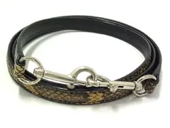 COACH コーチ レザー パイソン調 バッグ用 ショルダーストラップ 肩掛け 斜め掛け レディース ベージュ系×ブラック系 AQ3041