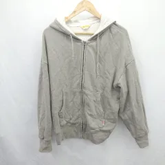 ◇ Θ PENNEY'S 無地 長袖 プルオーバーパーカー サイズ表記なし グレー系 レディース E  【1507030007614】