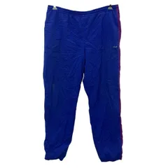 FILA ジャージパンツ 40 ブルー パープル フィラ イージーパンツ 90's ワンポイント ロゴ スポーティー 薄手 古着卸 アメリカ仕入 2508-397のサムネイル