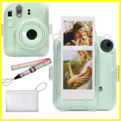 【数量限定】【Aenllosi 専用透明ケース】互換品 FUJIFILM チェキ instax mini 12 インスタントカメラ INS MINI 12 PVC カバー ショルダーストラップ付き 透明（ケースのみ）