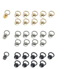 【即日発送】レザークラフト用 リベット リベット 財布ボールスタッド 金具 レザーブレスレット・靴・ブーツ・ハンドバッグ・帽子・ジャケット装飾物 回転式 30個セット ネジ入り DIY スタッド (3色） ドロップハンドル