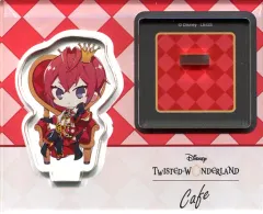 【中古】アクリルスタンド・アクリルパネル リドル・ローズハート 「ディズニー ツイステッドワンダーランド×OH MY CAFE アクリルスタンド デフォルメver.」 オンラインストア限定