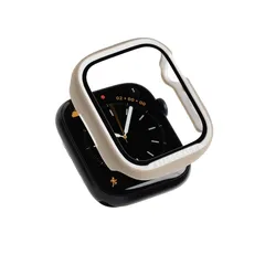 iFace Reflection Apple Watch Series 9/8/7(45mm)専用 強化ガラス 一体型 ケース (ベージュ)【 アイフェイス アップル ウォッチ ケース 全面保護 アップルウォッチ カバー フレーム 表面硬度9H 】
