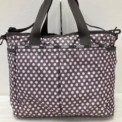4711　LeSportsac レスポートサック　ナイロン　レディース　2way　ショルダーバッグ　ワンショルダー　肩がけ　斜めがけ　クロスボディ　グレージュ　ドット　水玉　総柄