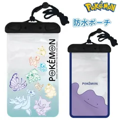 ポケモン スマホ ポーチ 防水 ショルダー メタモン カントー地方 ポケットモンスター キャラクター グッズ 透明 クリア スマホ ミニショルダー バッグ ななめがけ スマートフォンポーチ