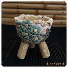 No.25-1❁韓国より直輸入❁ 小鉢1点1800円＊組合せ自由＊2点目より送料一律700円＊高級＊韓国鉢＊作家＊一点物 オリジナル作品＊多肉植物＊プレゼントにもぜひ＊