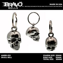 【MADE IN USA】ドクロ スカル 骸骨 お守り 魔除け バイカー ブラボーベル BRAVO BELL MADE IN USA 直輸入 本物 新品 英文説明書付き ガーディアンベル バイカーベル  :AMBB-013