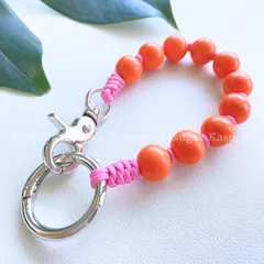 TANGO☆木製 ウッドビーズ ハンドストラップ スマホ ストラップ 天然木 製 手首 スマホストラップ 携帯ストラップ バッグチャーム キーホルダー 持ち手 バッグハンドル ブレスレット ベイビー ブランケットクリップ シューズクリップ KASUGAR