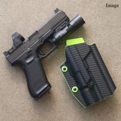 六七五 Glock 17 19 X300U ライト 専用 カイデックスホルスター 右用 2トーン カーボン柄 / Zombie Green 国内製造品