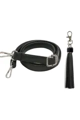 【数量限定】ショルダー紐 持ち手 レザー バッグ用 PU 付け替え 調節可能 ライチ粒 70-130cm 修理 交換用 ストラップ 持ち手ストラップ ショルダー ショルダースト [YINKE] 黒