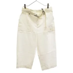 DIOR ディオール 21AWxSACAI Cropped Pants Cotton Faille 213C122A4451×サカイ クロップドパンツ ベルトバックル付き ブラック