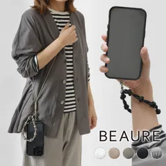 【新品】【Beaure ビュレ / ヴュレ】カウレザー モバイルストラップ ショルダー (B22158)<br>レディース 本革 牛革 首掛け 斜めがけ