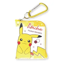 【新品】ポケットモンスター ポケモン ミニポーチ L字ファスナー ピカチュウ イエロー PU H8cm×W6×D1cm プレゼント 子供