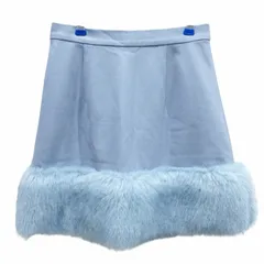 リリーブラウン Lily Brown 美品 キュロット パンツ フェイクファー 青 ブルー 約Sのサムネイル