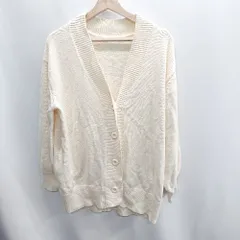 ◇ ⊇ ViS ビス 長袖 ニットカーディガン サイズF オフホワイト レディース E  【1410100005390】