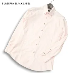 BURBERRY BLACK LABEL バーバリー ブラックレーベル 通年 チェック柄★ 長袖 ボタンダウン ドレス シャツ Sz.38　メンズ