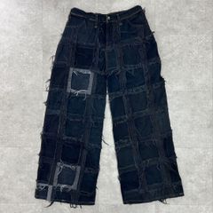 vanson黒白チェック ダブルニーワークパンツ w30 - メルカリ