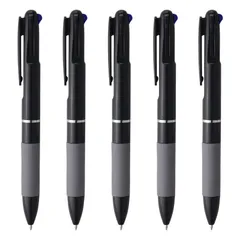 【在庫処分】ボールペン KDSSYFT ５本セット 多色ボールペン 3色 0.7mm 油性 多機能 子供 学生 メモ取り 贈り物 文房具 筆記用具 筆記用 業務用 色分け用 (ブラック)