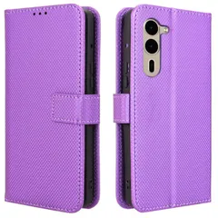arrows We2 Plus ケース 手帳 F-51E チェック柄 手帳 ケース 【Color】パープルのサムネイル