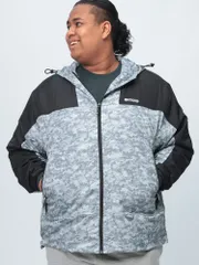 OUTDOOR PRODUCTS アウトドアプロダクツ フルジップ パーカー 大きいサイズ メンズ 裏メッシュ 迷彩柄 アウター ブルゾン カモフラ フード グレー