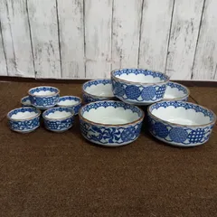 煎茶道具　五良太甫呉祥瑞　染付　煎茶碗　五客　V　R4895 煎茶道具 五良太甫呉祥瑞 染付 煎茶碗 五客 V R4895 煎茶