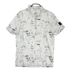 サイズ：M PUMA GOLF プーマゴルフ  半袖ポロシャツ 総柄 ホワイト系 [240101532588] ゴルフウェア メンズ ストスト