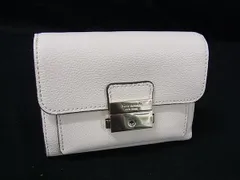 ■美品■ kate spade ケイトスペード K7860 ヴォヤージュ レザー 三つ折り 財布 ウォレット レディース アイボリー系 DH9461