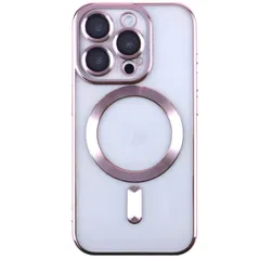 iPhone16 Pro Max ケース メタリック カメラカバーケース 【Color】ピンク