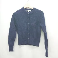 ◇ ⊇ UNIQLO COMPTOIR DES COTONNIERS 長袖 リブニットカーディガン サイズＳ ネイビー レディース E  【1503050046428】