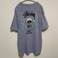 ステューシー スカル フラワー Tシャツ Lサイズ USA製 黒タグ オールド ビンテージ 90s