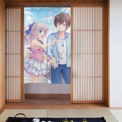 34x56inch のれん棒が別売り 室内インテリア 四季兼用 省エネルギー 温泉 お部屋 防寒 間仕切り 厚手 防音 断熱カーテン おしゃれ 目隠し 和風 玄関 遮光 アニメキャラクター 友利奈緒 乙坂有宇 シャーロット 暖簾