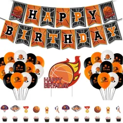 ネコポス便 バスケ B　誕生日バルーン　誕生日　　※キーホルダー付き　室内飾りのサムネイル