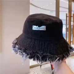 [ONE-K] バケットハット uvカット 帽子 レディース デニム メタル デコレーション 夏用 日よけ帽子 カジュアル ストリート サンシェードハット 小顔 
