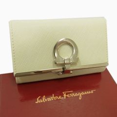 極美品◇Salvatore Ferragamo ガンチーニ留め具 6連キーケース キーリング サルヴァトーレフェラガモ レディース メンズ 箱付き