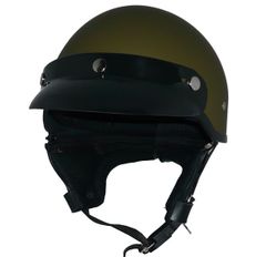 新品！ ZK-600 ヘルメットバイザー付きハーフジェット【マットオリーブ】SG公認 PSC認可！125cc以下対応　チャック式着脱耳当て装備 盗難防止金属ホルダー フリーサイズ(57～60㎝)  大人気ポリスヘルメット