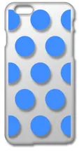 【新品未使用】iPhone6 Plus / 6s Plus アイフォン6sプラス クリア ハードケース ドット柄 水玉 (ブルー) スマホケース カバー cl-iphone6splus-dotbig-02