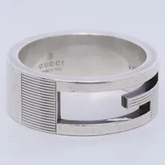 17号 GUCCI ブランデッドレギュラー Gリング シルバー 032660 09840 8106