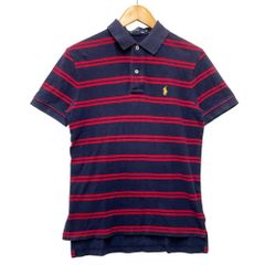 POLO RALPH LAUREN ポロ・ラルフローレン ボーダー ポロシャツ ネイビー レッド サイズM 正規品 / B6222