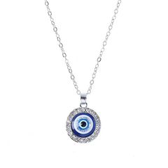 Evil Eye ネックレス メンズ ガラス レザー ロープチェーン トルコ