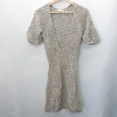 ◇ rebecca taylor レベッカテイラー 半袖 膝丈 ワンピース サイズXS グレー系 レディース E  【1408060036202】