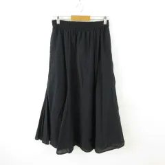 ユニクロ UNIQLO マーメイドスカート ロング チェック黒 L *T600