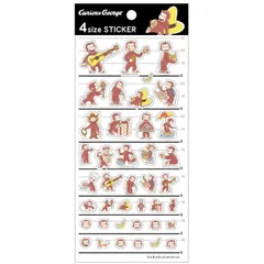 【特価セール】おさるのジョージ[シールシート]4サイズステッカー
