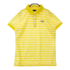 サイズ：LL CALLAWAY キャロウェイ  半袖ポロシャツ 花 ボーダー 総柄 イエロー系 [240101268745]# ゴルフウェア レディース ストスト