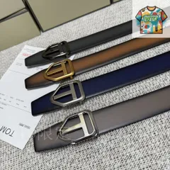【今日特価】Tom Ford Double-Side Premium Leather Belt エレガントなデザイン-1