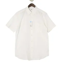 【新品 未使用】 UNIQLO ユニクロ 春夏★ 半袖 オックスフォード シャツ Sz.XL メンズ 白