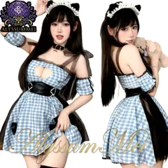 猫耳カチューシャ&ストッキング付きセクシーアイドルロリータワンピースコスプレ衣装フルセット　ゴスロリJK制服　ステージ衣装　アイドル衣装　ハロウィンコスプレ大人レディース　写真撮影　キャバドレス　文化祭　学園祭　舞台演出服　クリスマス会パティーサンタコスドレス