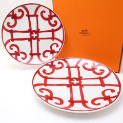 HERMES ガダルキヴィール パンプレート No5 2枚セット 皿 ペア 箱 エルメス BALCON DU GUADALQUIVIR 未使用 ◆送料込み◆質屋-i10942