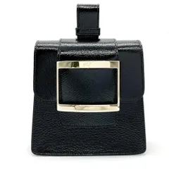 ロジェヴィヴィエ Roger vivier チェーン ショルダーバッグ レザー ブラック【中古】